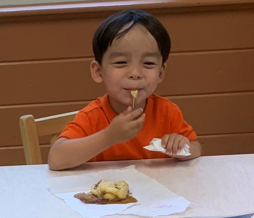 boy having snack