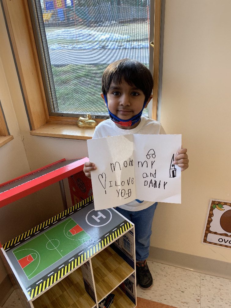 boy with letter