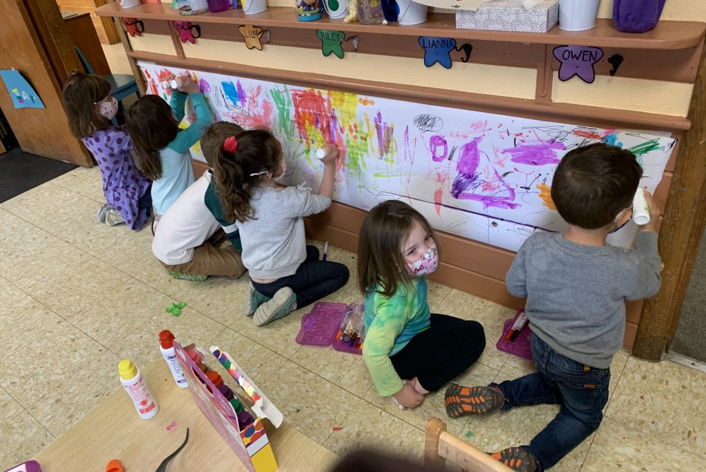 Children painting