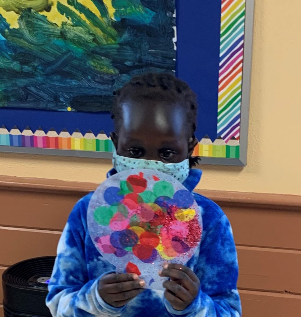 Child with Art work